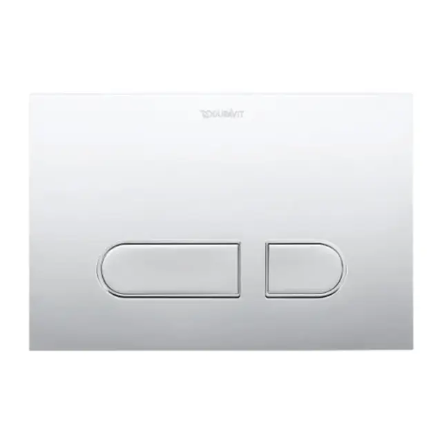 Duravit DuraSystem А1 Клавиша смыва для унитаза, 21.7х14.6см, двойной смыв, фронтальная пластина, цвет: хром