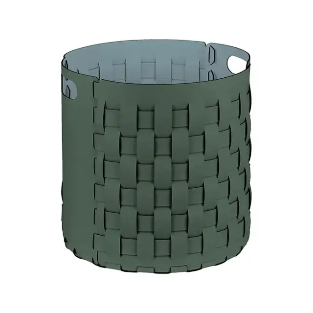 ADJ Круглая корзина Bottega, D40xH40 см., цвет: эвкалипт/небесный