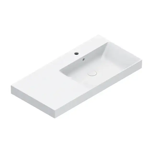 Catalano Zero Раковина 100x50см чаша справа, с 1 отв., цвет: белый глянцевый