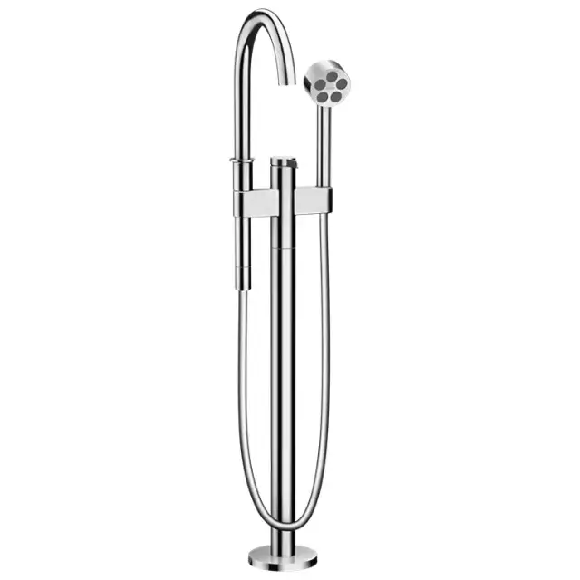 Axor One Смеситель для ванны, напольный, с душевым гарнитуром, внешняя часть, цвет: хром