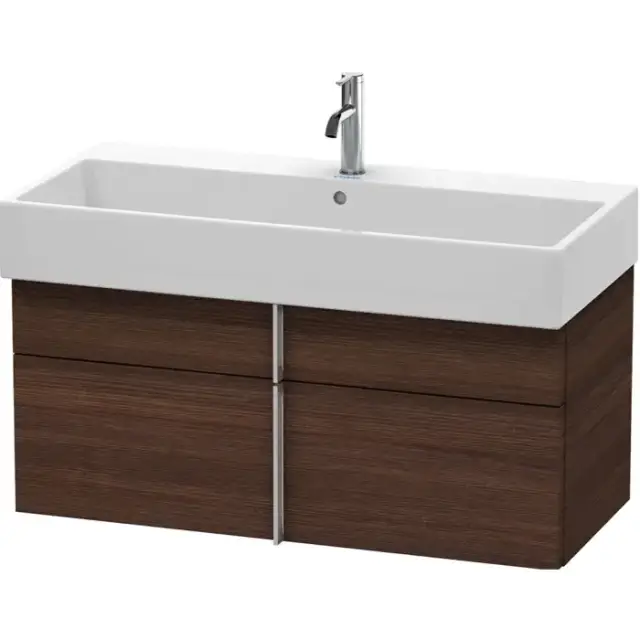 Duravit VA Тумба подвесная 98.4x43.1х44.1см., с раковиной, 1 выдв.ящик, цвет: Chestnut Dark