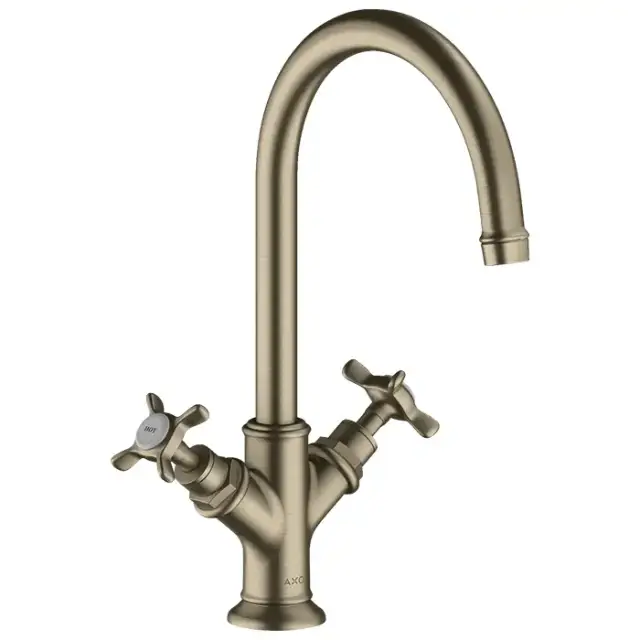 Axor Montreux Смеситель для раковины, двухвентильный, на 1 отв, цвет: никель шлифованный