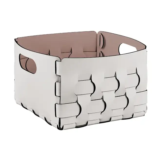 ADJ Корзинка Dubai, 25x25xH20 см., цвет: устричный/пепельная роза