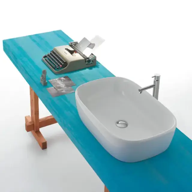 Globo Genesis Раковина 60х40х15 см, без отв., накладная, цвет: белый