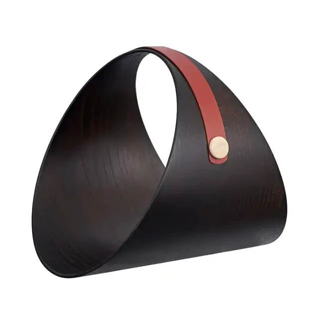 ADJ Дровница Ben, D36 см., цвет: бордо/коньяк