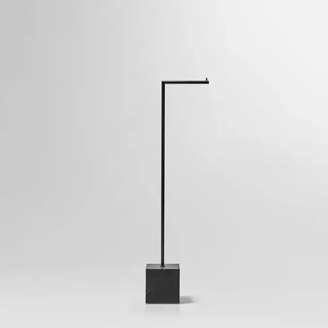 Antonio Lupi Bivio Держатель туалетной бумаги, напольный, база из мрамора Nero Marquinia satinato,  цвет: Nero goffrato