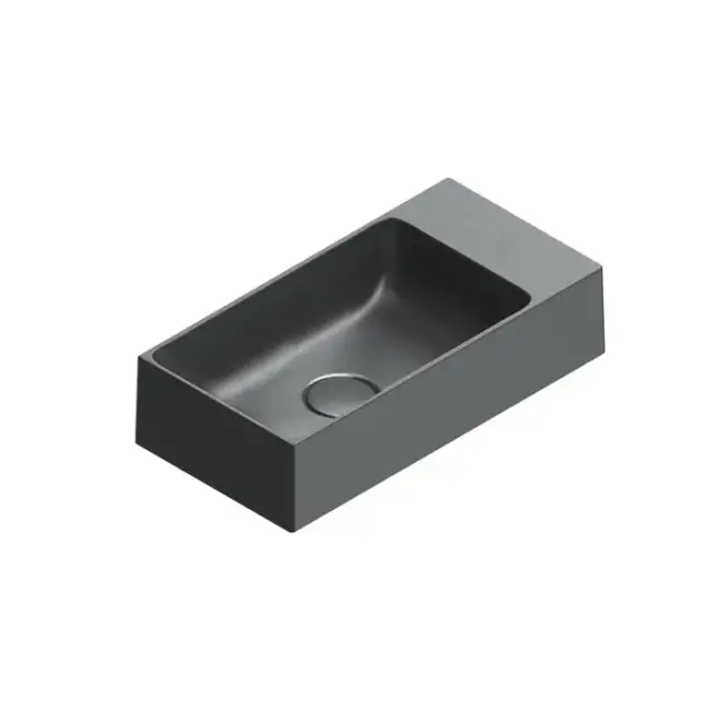 Catalano Premium Раковина 50x25см, без отв., цвет: черный матовый