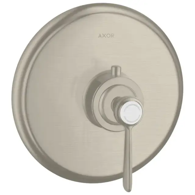 Axor Montreux, Термостат Highflow 59 л / мин, с рычаговой рукояткой, СМ, внешняя часть, цвет: никель шлифованный