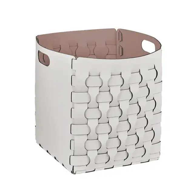 ADJ Корзинка Dubai, 35x35xH40 см., цвет: устричный/пепельная роза