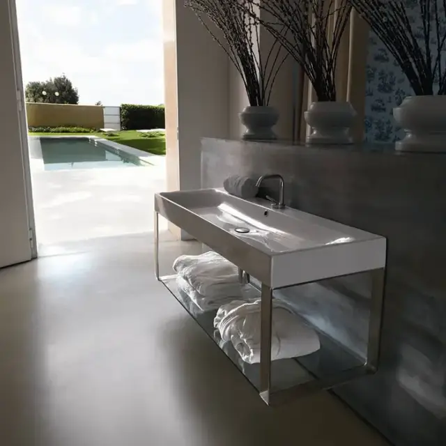 Kerasan Cento Раковина 120х45 cм, 1 отв., цвет: белый