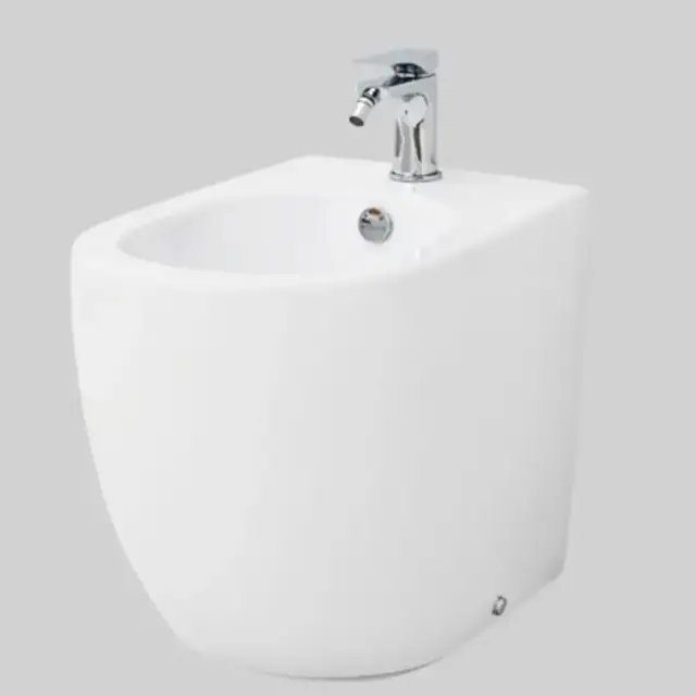 Artceram File 2.0 Биде напольное 37х52 см, 1 отверстие, saniglaze, цвет: белый глянцевый