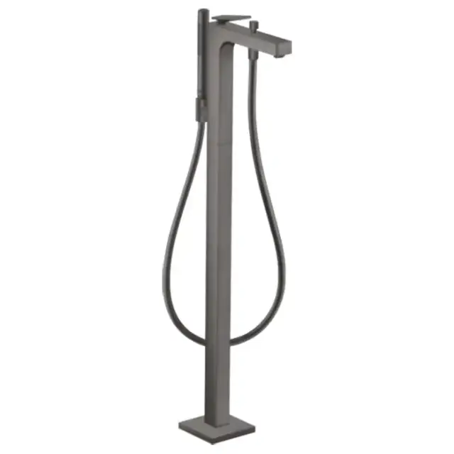 Axor Citterio Смеситель для ванны,напольный, с ручным душем, цвет: шлифованный черный хром