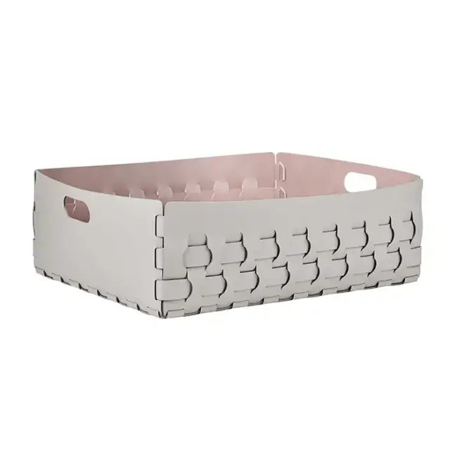 ADJ Корзинка Dubai, 60x50xH20 см., цвет: устричный/пепельная роза