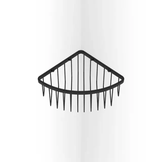 Decor Walther DW 229 Полочка для душа, угловая, подвесная, цвет: черный матовый