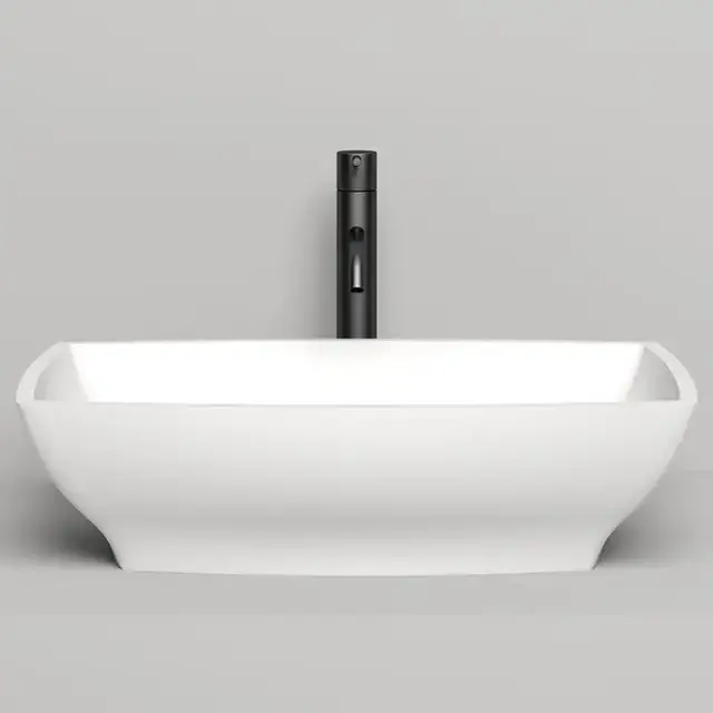 Salini Gloria Раковина 60x38x15см., без отв., накладная, S-Sense, цвет: белый глянцевый