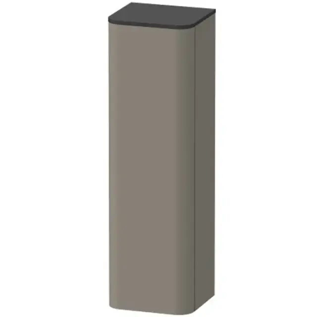 Duravit Happy D.2 Plus Пенал подвесной 133.6x40x36см 1 дверь, 3 стекл. полки, SX, цвет: stone grey satin matt