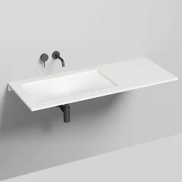 Salini Marea Раковина врезная снизу 70х40х12см., без отв. с переливом, материал: S-Stone, цвет: белый матовый