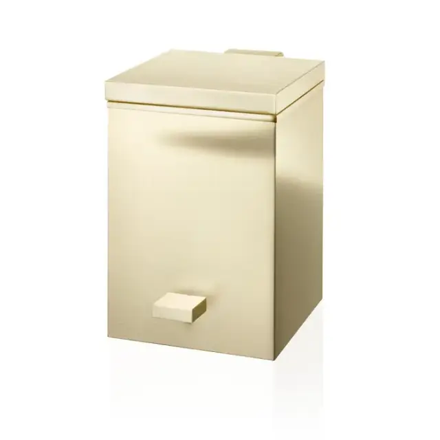 Decor Walther TE 75 SC Ведро 17.5x21x26.5см, с педалью и крышкой, softclose, напольное, цвет: золото матовое