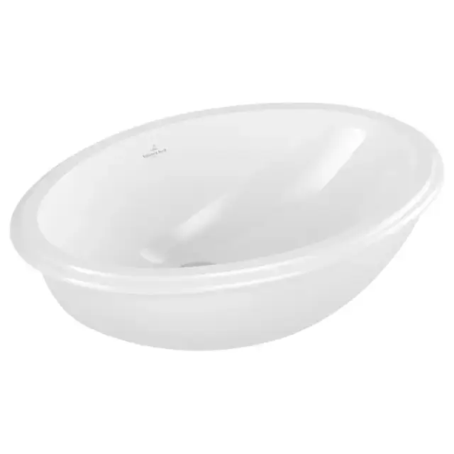 Villeroy&Boch Evana Раковина 50х35х22см., без отв., встраиваемая под столешницу, с переливом, с крепежом, цвет: альпийский белый
