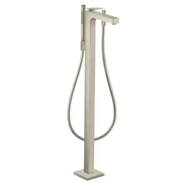 Axor Citterio Смеситель для ванны, напольный, с ручным душем, цвет: шлифованный никель
