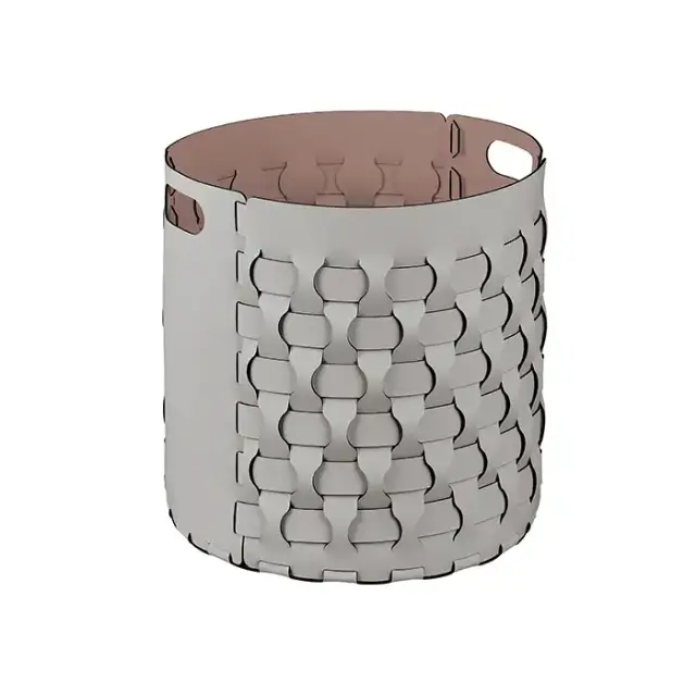 ADJ Круглая корзина Dubai, D40xH40 см., цвет: устричный/пепельная роза