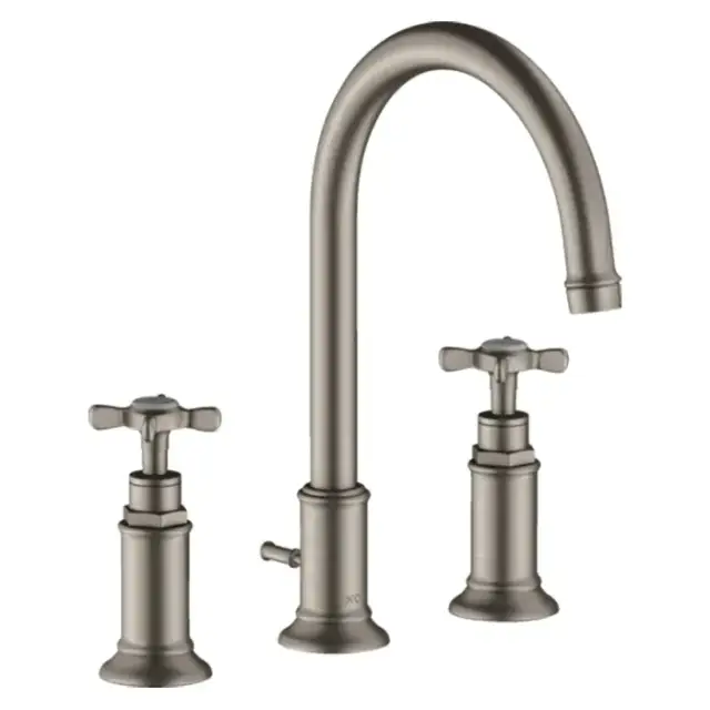 Axor Montreux Смеситель для раковины 180, на 3 отв., с донным клапаном, цвет: сталь