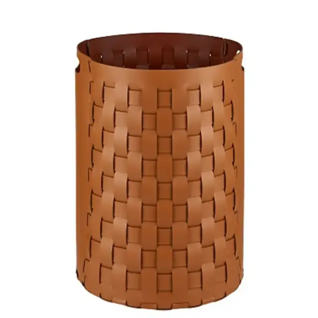 Colombo Adj Круглая корзина Bottega, D40H57 см, цвет: коньяк/бордо