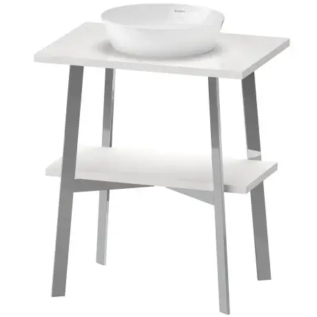 Duravit Cape Cod Консоль 80.5x70x48см напольная с раковиной, с 1 отв. под смеситель, с 1 полкой, цвет: белый глянцевый