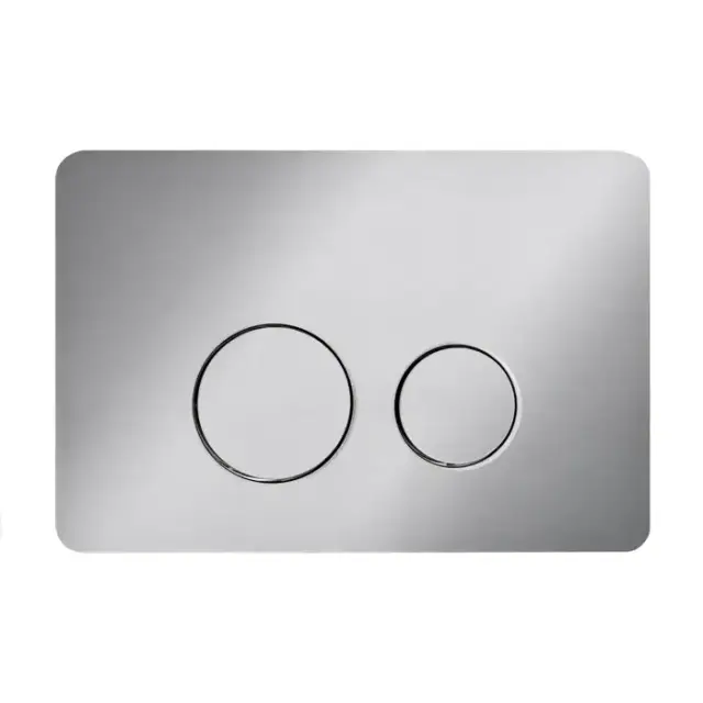 TECEspring S Панель смыва с двумя круглыми клавишами, пластиковая, цвет: нержавеющая сталь