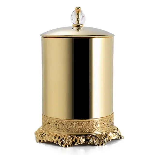 3SC Bally Ведро с крышкой, ручка Swarovski, цвет: золото 24к. Lucido