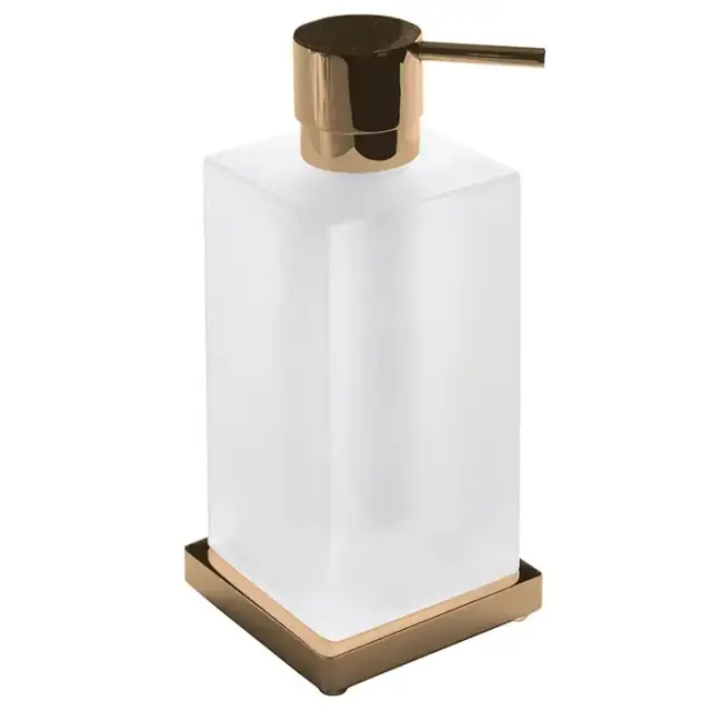 Colombo Look Дозатор для жидкого мыла, настольный, цвет: PVD Vintage/матовое стекло