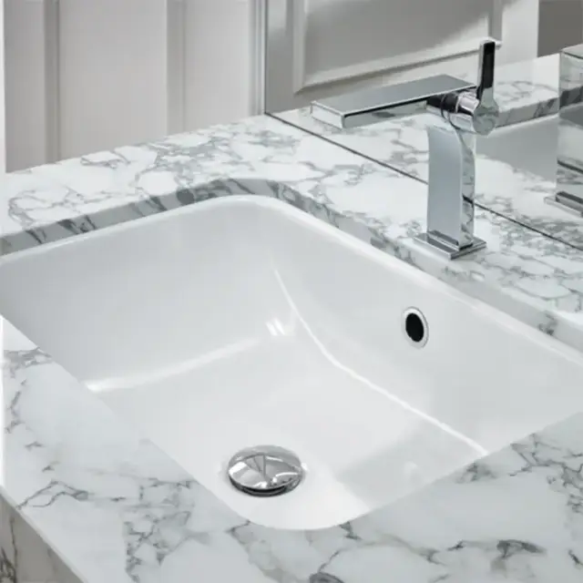 Bette One Раковина встраиваемая под столешницу 43.4×41.6×13см, без отв., с переливом, сталь, цвет: белый