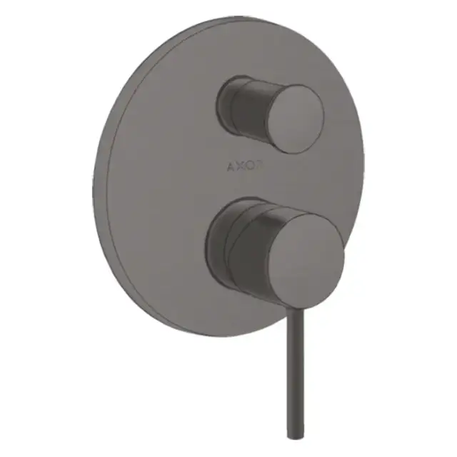 Axor Starck Смеситель для ванны, встраиваемый, с переключателем на 2 потока, цвет: шлифованный черный хром