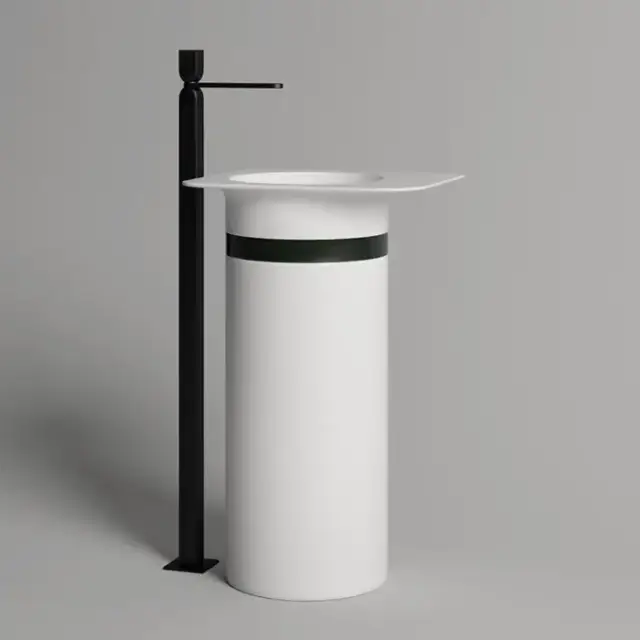 Salini Ninfea Раковина напольная 54.5х44.7х88cм, без отв.под смеситель, донный клапан 