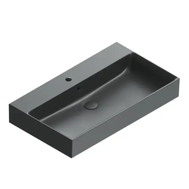 Catalano Premium Раковина 80x47см, с 1 отв., цвет: черный матовый