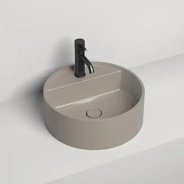 Salini Armonia Top 202 Раковина накладная 45х45х11.6см., с 1 отв., материал: S-Stone, цвет: RAL7006 матовый