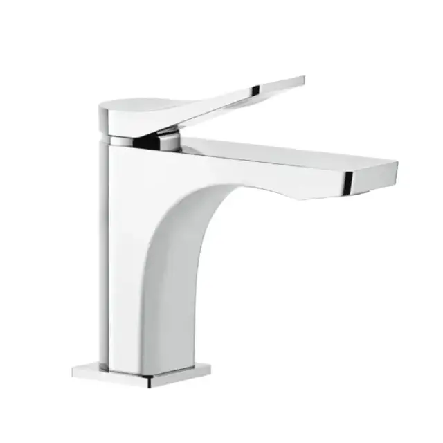 Gessi Rilievo Смеситель для раковины на 1 отв. без донного клапана h=156мм, излив 131мм , цвет: хром