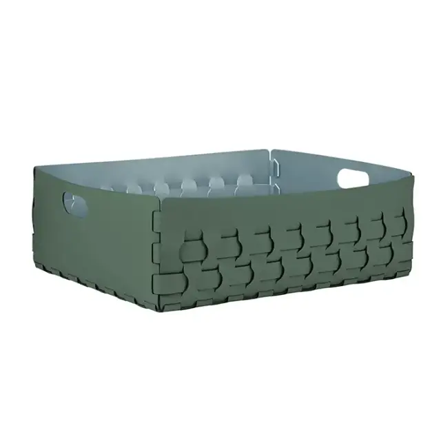 ADJ Корзинка Dubai, 60x50xH20 см., цвет: эвкалипт/небесный