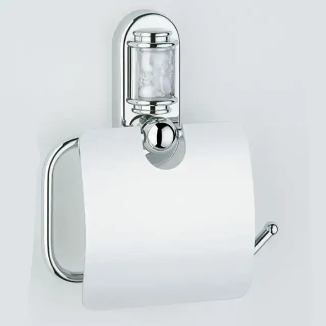 THG Ange Держатель туалетной бумаги с крышкой, подвесной, цвет: хром