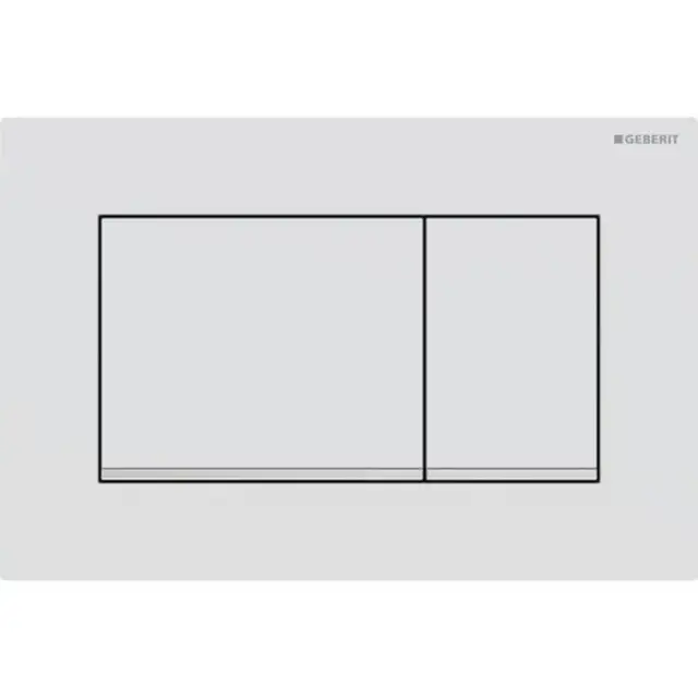 Geberit Sigma20 Клавиша для двойного смыва, квадратная, цвет: белый матовый/хром
