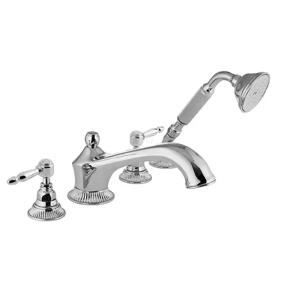 Nicolazzi Impero Смеситель на борт ванны, 4 отв., излив: 205 мм, с ручным душем, цвет: хром