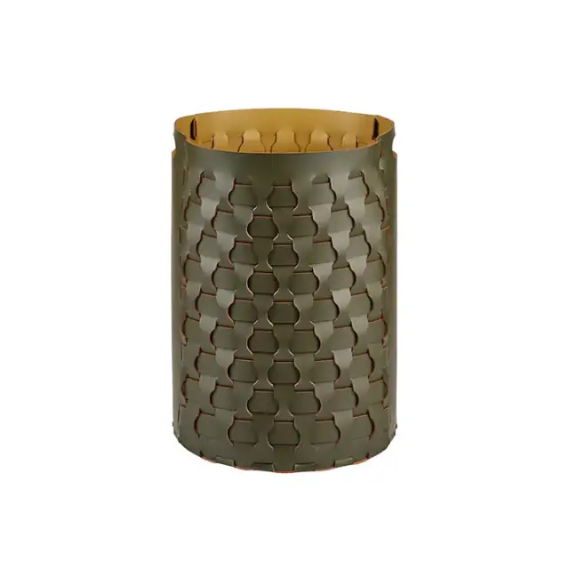 Colombo Adj Круглая корзина Dubai D40хH57см., напольная, цвет: оливковый/горчичный