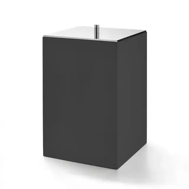 3SC Bemood Black Урна с крышкой 20хh32х20 см, цвет: черный/хром