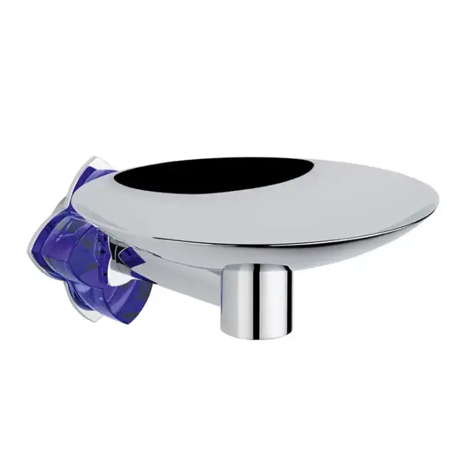 THG Petale De Cristal Bleu Мыльница металлическая ø150 мм., подвесная, цвет: хром