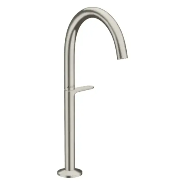 Axor One Смеситель для раковины Sel 260, на 1 отв., высокий, с донным клапаном Push-Open, цвет: сталь