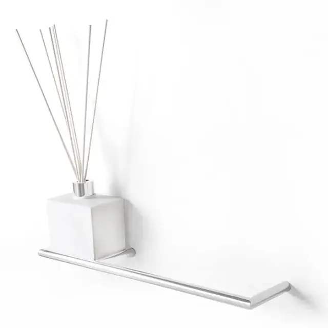 3SC Guy Полотенцедержатель и ароматический диффузор, 40см., слева, подвесной, композит Solid Surface, цвет: белый матовый/белый матовый