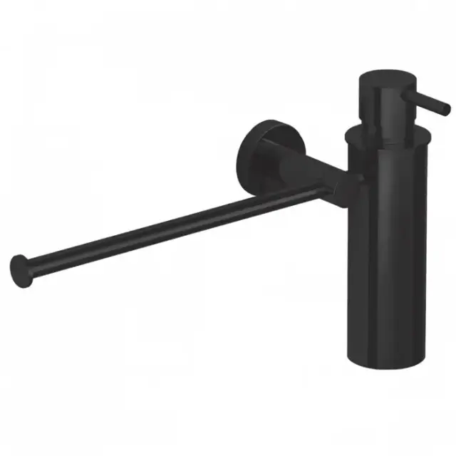 Colombo Plus Полотенцедержатель с дозатором для жидкого мыла, подвесной, цвет: PVD графит полированный