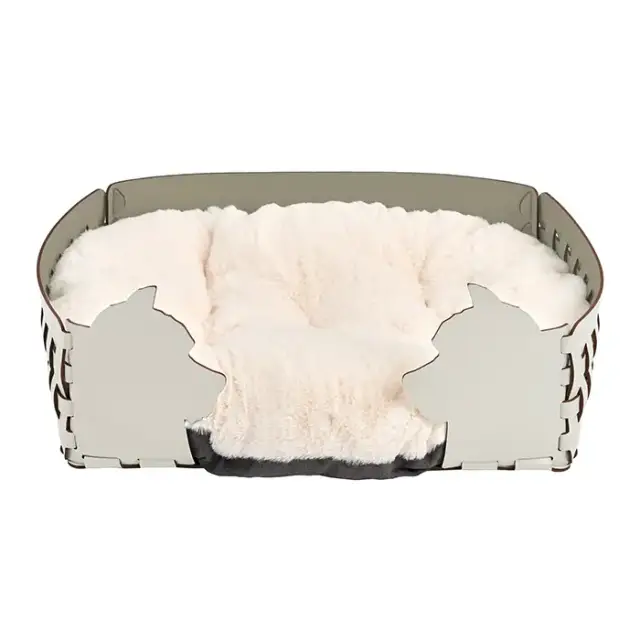 ADJ Лежанка Dog, 45х30хН15 см., цвет: белый/панна котта