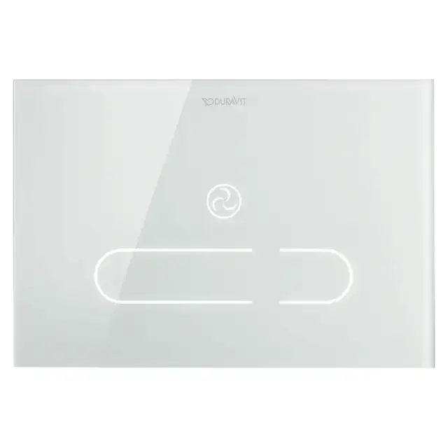 Duravit DuraSystem А2 Клавиша смыва стеклянная, сенсорная с ИК-датчиком, 229,8х157 мм, двойной смыв, цвет: стекло белое