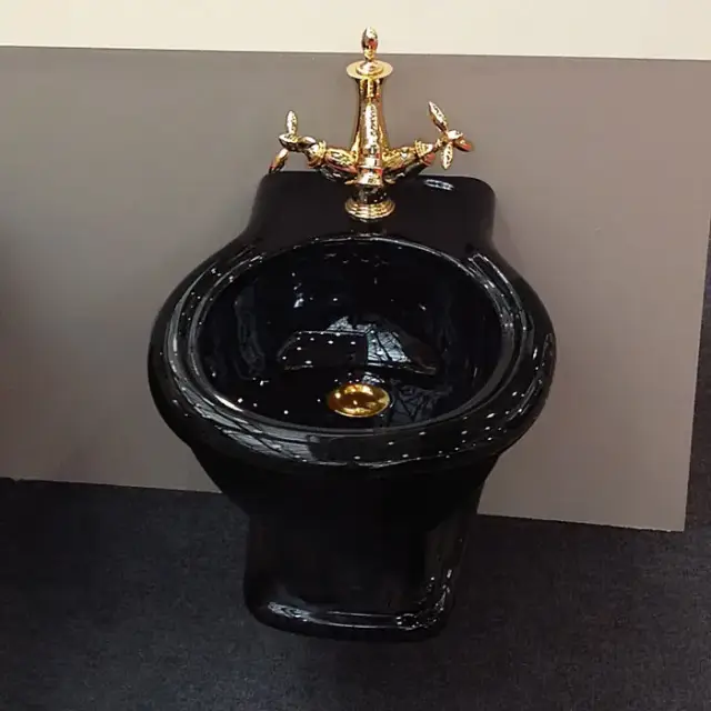 SIMAS Lante Биде подвесное с 1 отв. под смеситель, 53х38см, цвет: черный глянцевый